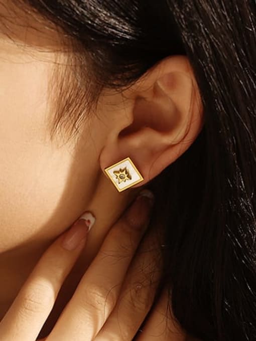 ACCA Brass Shell Bowknot Minimalist Stud Earring 2