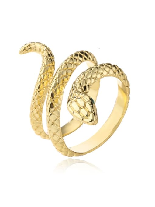 10742 Brass Snake Vintage Band Ring