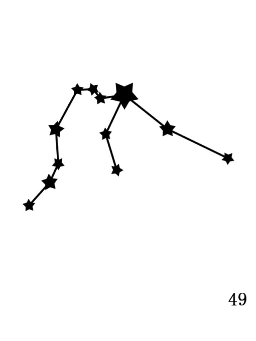 Golden XZ 49 Aquarius Stainless steel Constellation Minimalist  Geometric  Pendant Necklace