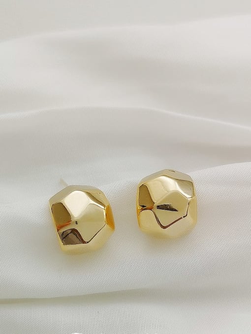 HYACINTH Copper Geometric Minimalist Stud Trend Korean Fashion Earring 0
