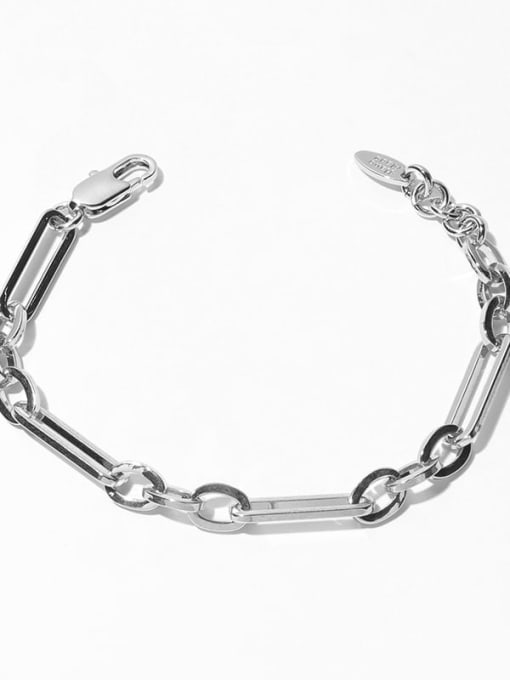 Chain Bracelet Brass Cubic Zirconia Geometric Hip Hop Link Bracelet