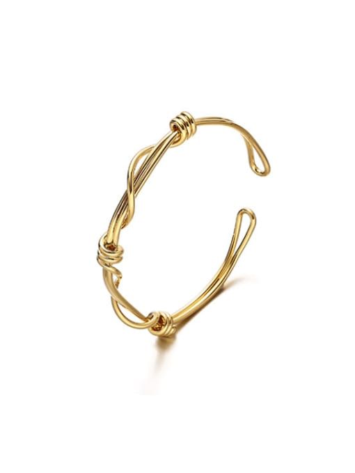ACCA Brass knot Minimalist Cuff Bangle 0