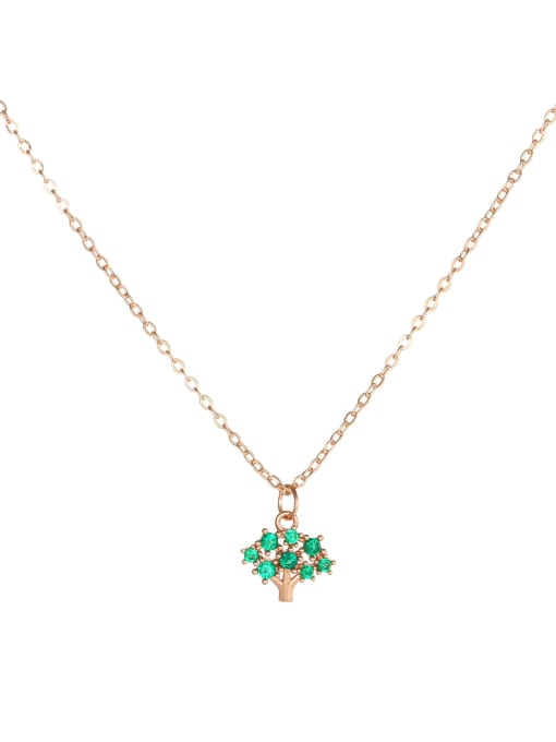 Vegetable rose gold Brass Cubic Zirconia Friut Cute Necklace