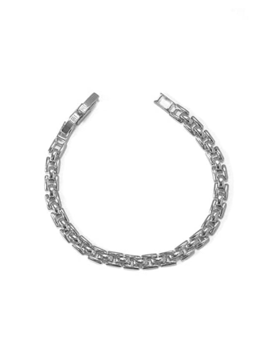 Platinum Bracelet  (Without Extension) Brass Irregular Vintage Link Necklace