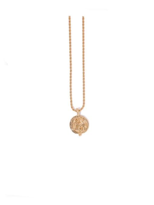 Section 2 Brass Geometric Vintage Pendant Necklace