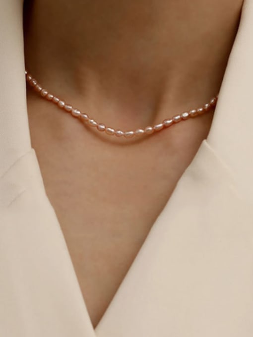 HYACINTH Brass Freshwater Pearl Locket Vintage Trend Korean Fashion Necklace 1