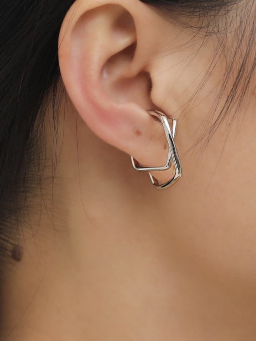 HYACINTH Brass Geometric Minimalist Single Earring 1