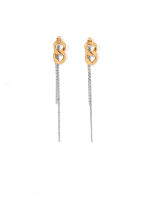 ACCA Brass geometry  Tassel Vintage Threader Earring 2