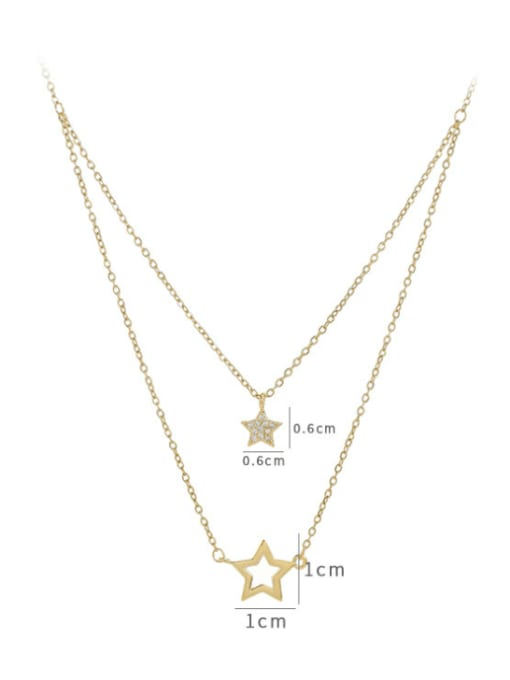 YOUH Brass Geometric Minimalist Multi Strand Necklace 4