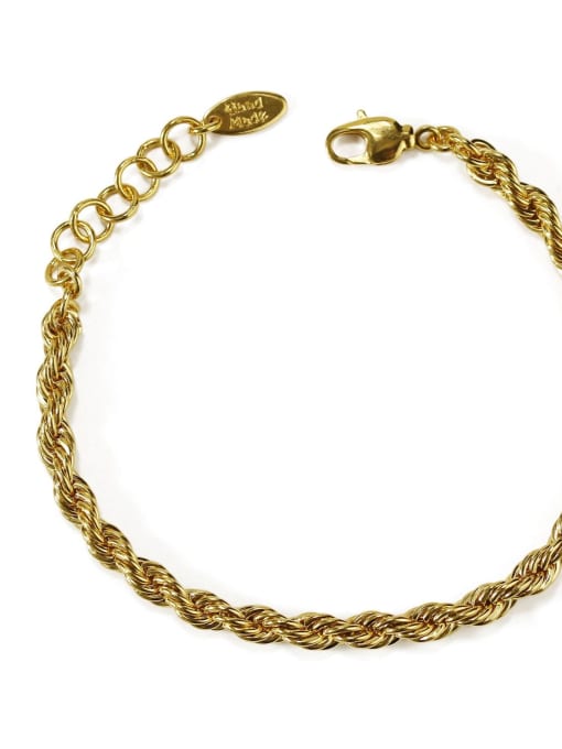 ACCA Brass Vintage  Hollow chain Bracelet 3