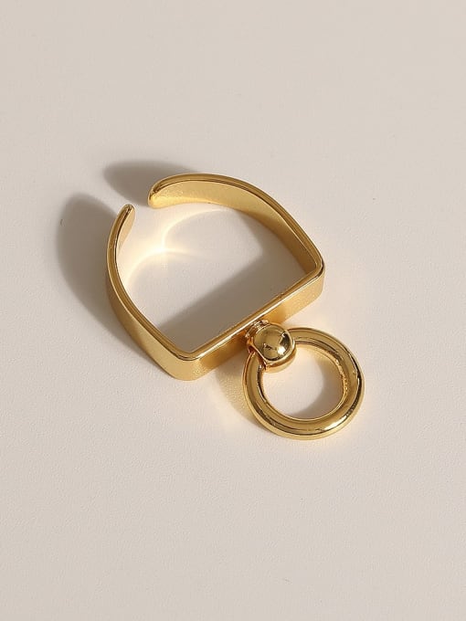 JZ098 Brass Geometric Vintage Band Fashion Ring