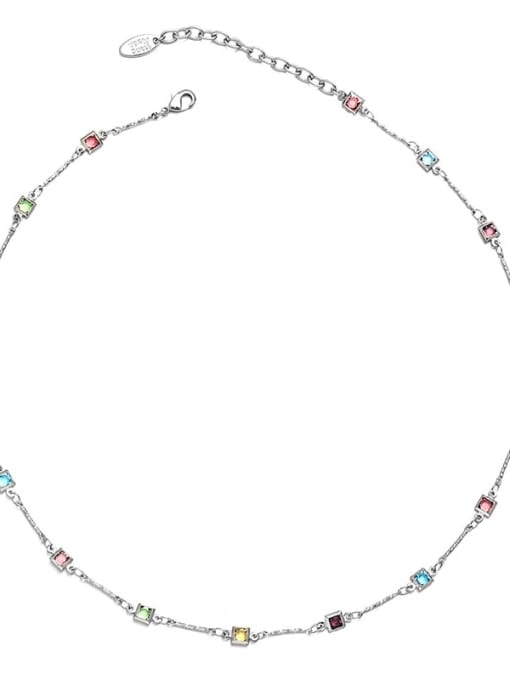 Zircon necklace Brass Cubic Zirconia Heart Dainty Necklace