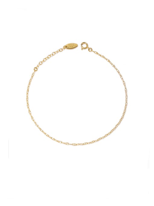 Section 11 Brass Geometric Vintage  Multilayer Chain Anklet