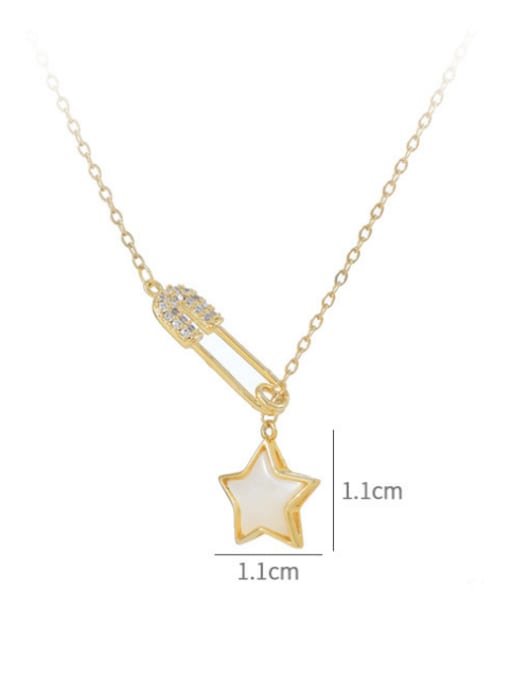 YOUH Brass Shell Pentagram Minimalist Necklace 3