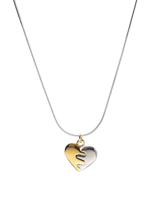 TINGS Brass Heart Hip Hop Necklace
