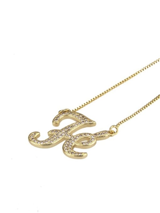 renchi Brass Cubic Zirconia Letter Dainty Necklace 2