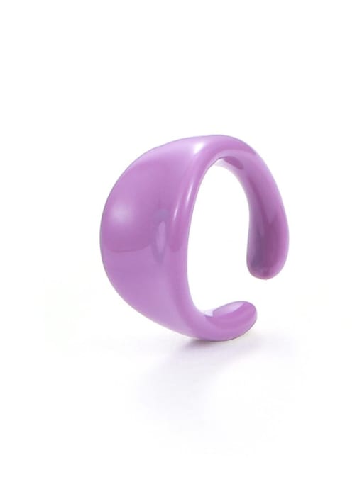 Purple (single sale) Zinc Alloy Enamel Geometric Minimalist Single Earring(only one)