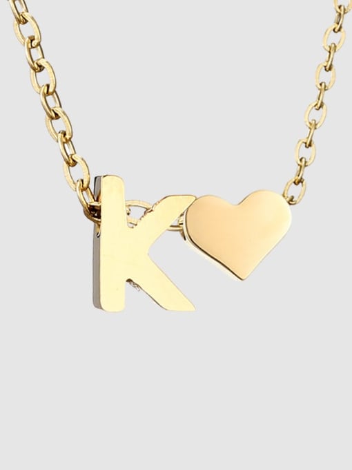 K 14 K gold Titanium Heart Minimalist Necklace