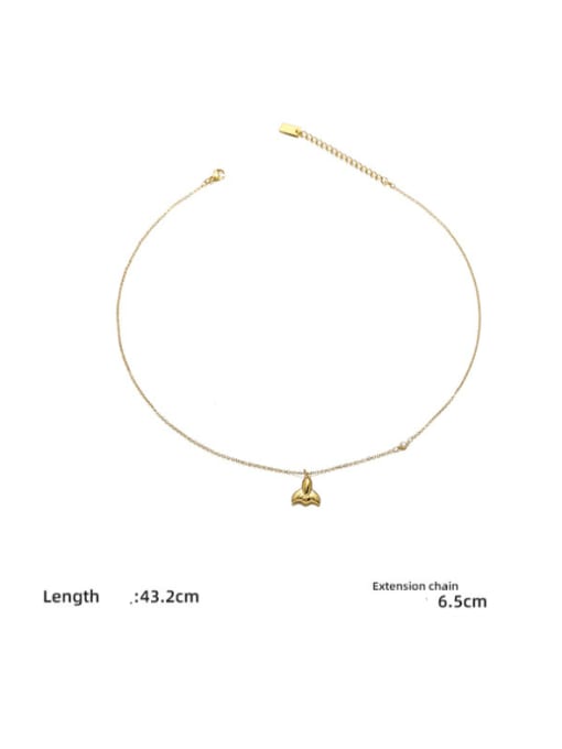 Beauty Fishtail Pendant Necklace Brass Cubic Zirconia Star Vintage Necklace