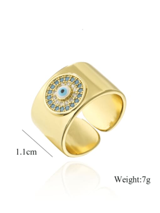AOG Brass Cubic Zirconia Geometric Vintage Band Ring 1