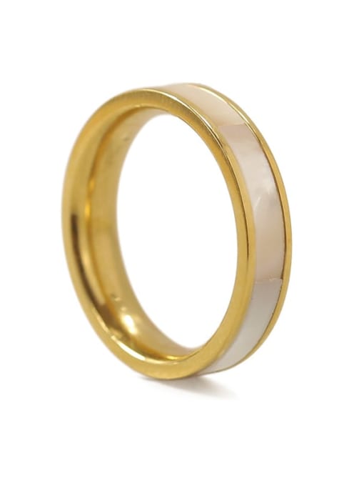 ACCA Brass Shell Round Minimalist Band Ring 2