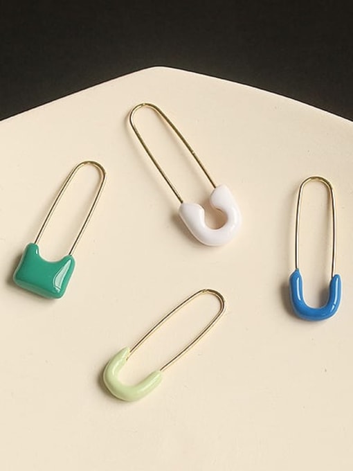ACCA Brass Enamel Irregular Minimalist pin Single Earring(Single) 0