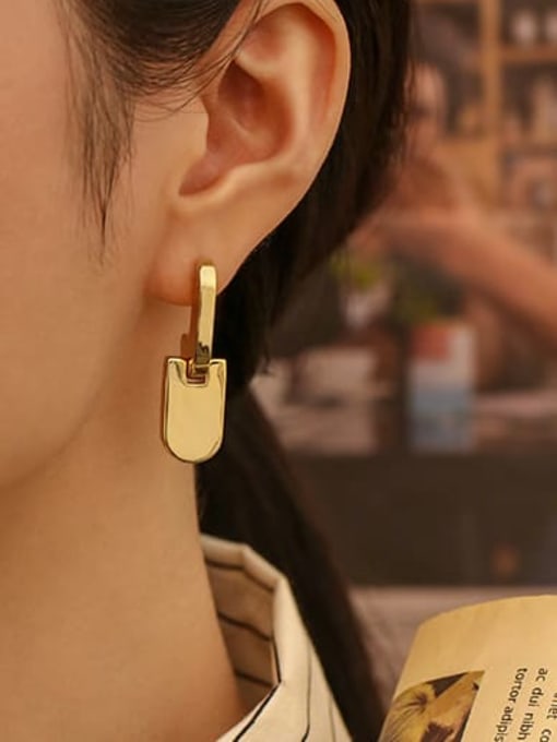 ACCA Brass Geometric Minimalist Stud Earring 1