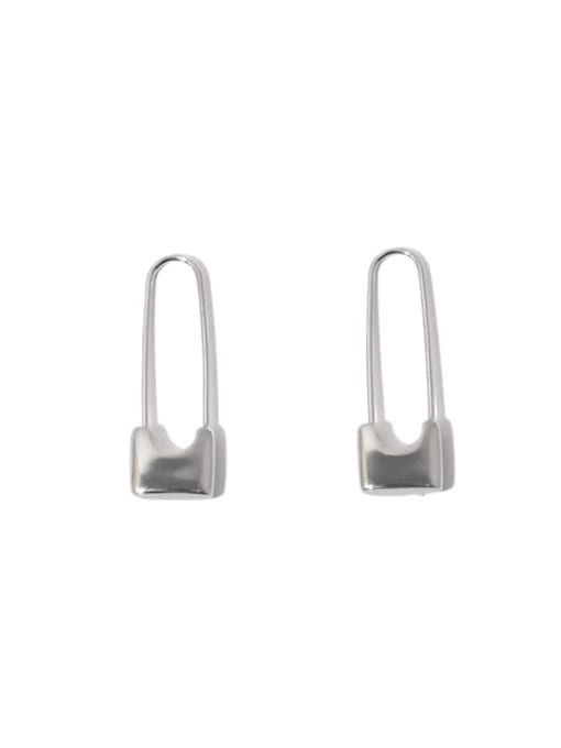 Square lock pin Brass PIN Geometric Minimalist Huggie Earring