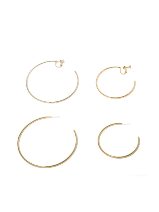 ACCA Brass Round Minimalist Single Earring(Single -Only One) 0