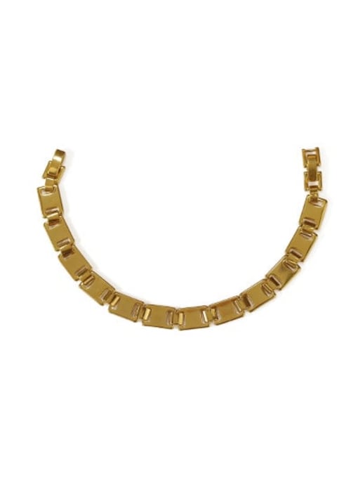 Gold Bracelet Brass Geometric Minimalist Choker Necklace