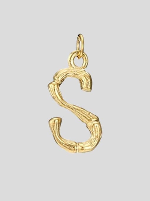S 14 K gold Titanium 26 Letter Minimalist Initials Necklace