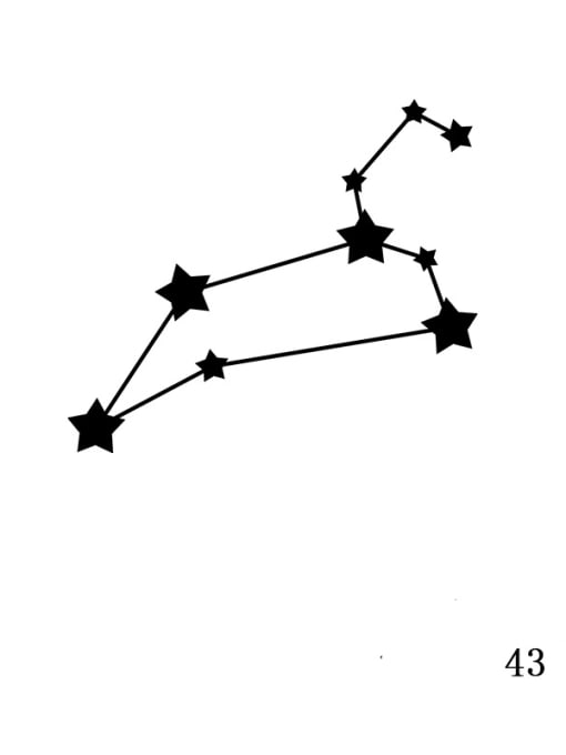 Golden XZ 43 Leo Stainless steel Constellation Minimalist  geometry Pendant Necklace