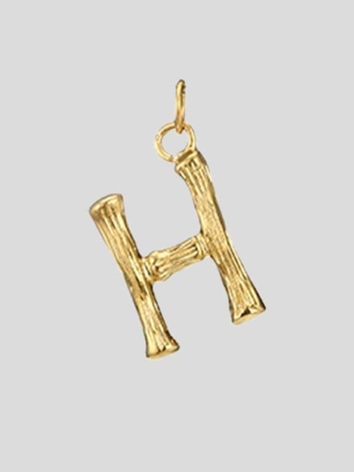 H 14 K gold Titanium 26 Letter Minimalist Initials Necklace