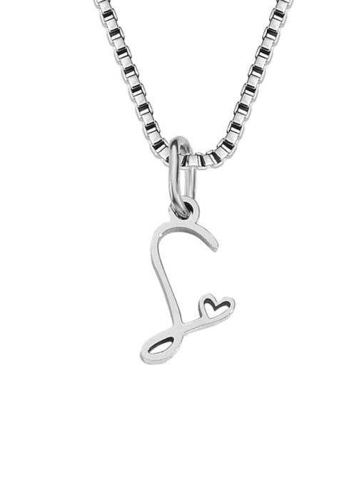 S stainless steel Stainless steel Letter Minimalist Necklace