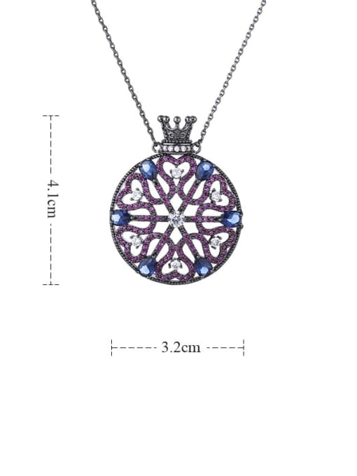 YILLIN Brass Cubic Zirconia Hollow Geometric Vintage Necklace 1