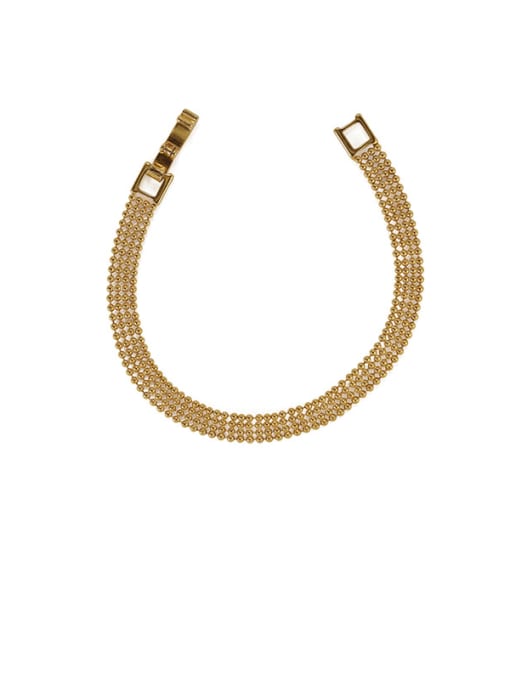 ACCA Brass Bead Geometric Minimalist Beaded Bracelet 0