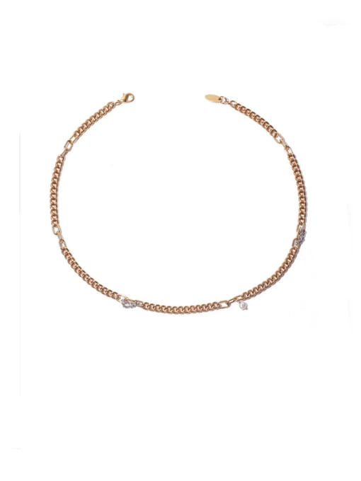 golden Brass Imitation Pearl Locket Minimalist Necklace