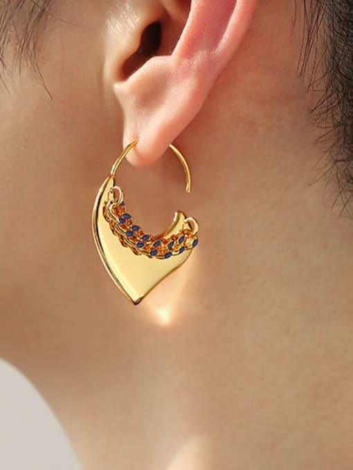 ACCA Brass Enamel Heart Minimalist Single Earring(only one) 1