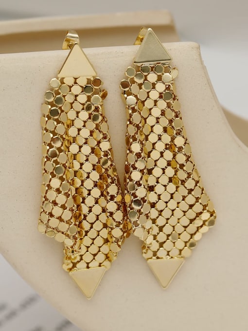 Light Gold Brass Tassel Minimalist Drop Earring
