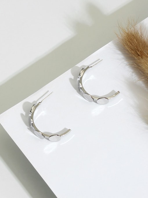 HYACINTH Copper Smooth Geometric Minimalist Drop Trend Korean Fashion Earring 3