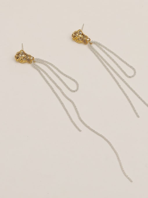 HYACINTH Brass Tassel Vintage Threader Trend Korean Fashion Earring 3