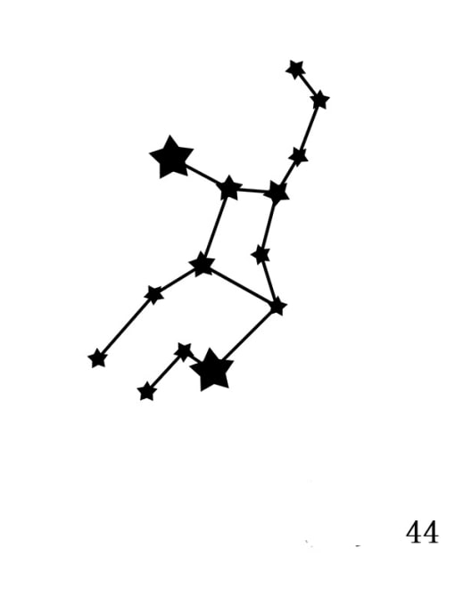 Golden XZ 44 Virgo Stainless steel Constellation Minimalist  Geometric  Pendant Necklace