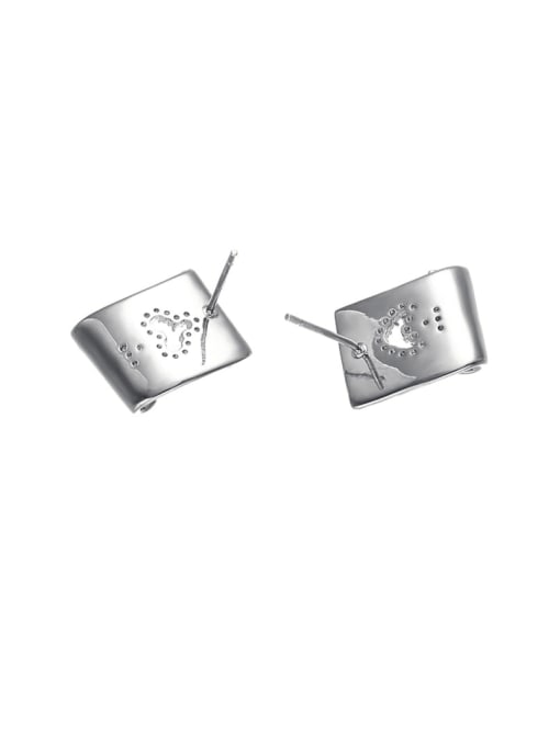 TINGS Brass Geometric Minimalist Stud Earring 2