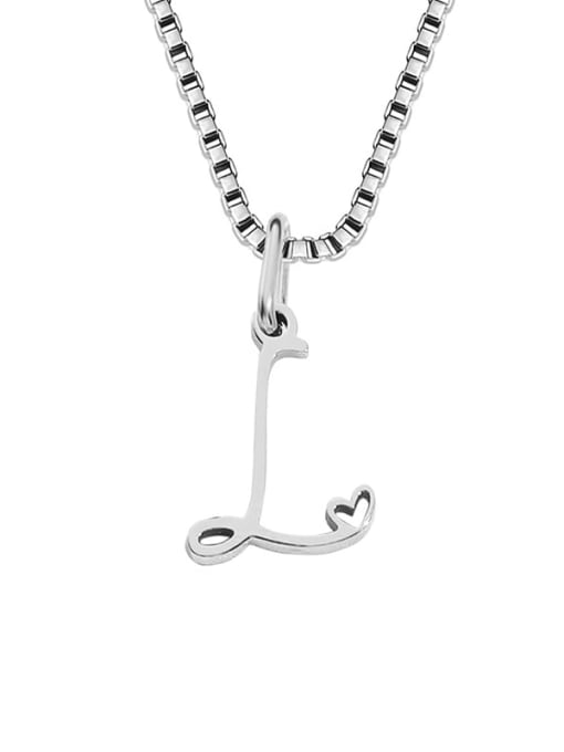 L stainless steel Stainless steel Letter Minimalist Necklace