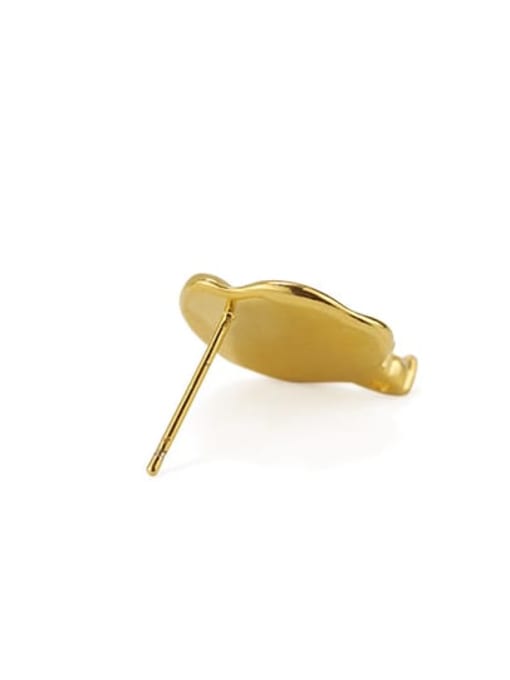 gold Brass Rhinestone Geometric Vintage Stud Earring