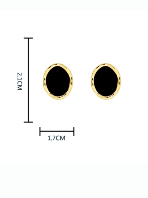 HYACINTH Zinc Alloy Resin Geometric Minimalist Stud Earring 3