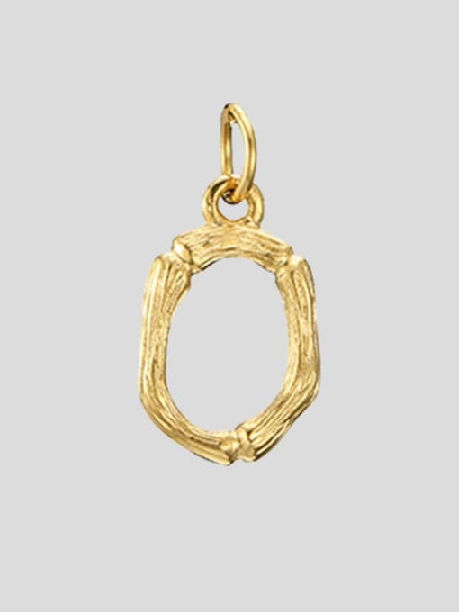 O 14 K gold Titanium 26 Letter Minimalist Initials Necklace
