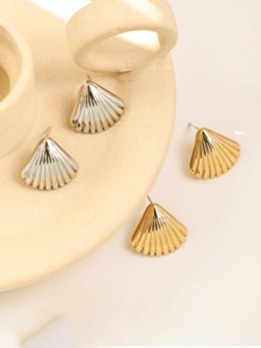 Five Color Brass Geometric Minimalist Stud Earring