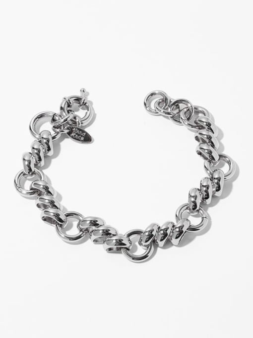 Ring Bracelet Brass Hollow Geometric Chain Hip Hop Link Bracelet