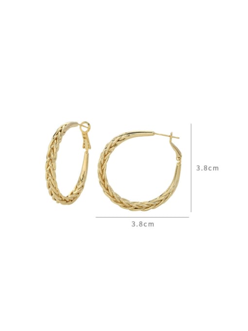 YOUH Brass Geometric Minimalist Hoop Earring 1